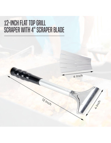 Raspador de Parrilla OCS Parts 30.48 cm con 5 Cuchillas