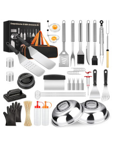 Kit de Accesorios para Parrilla Yekale 144 Piezas Acero Inoxidable