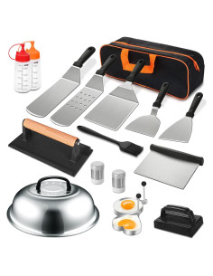 Kit de Accesorios para BBQ EWFEN 18 Piezas Acero Inoxidable
