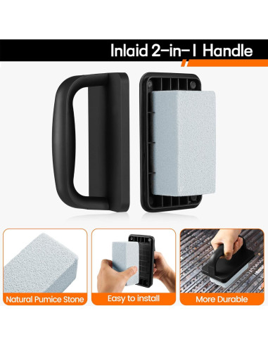 Kit de Limpieza de Parrilla CCTVRTV - 5 Ladrillos y Mango