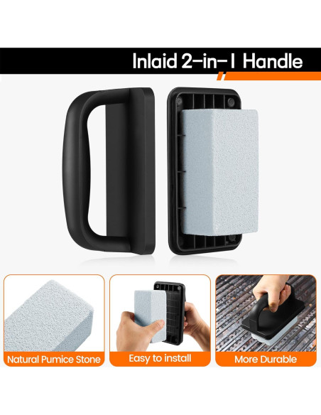 Kit de Limpieza de Parrilla CCTVRTV - 5 Ladrillos y Mango