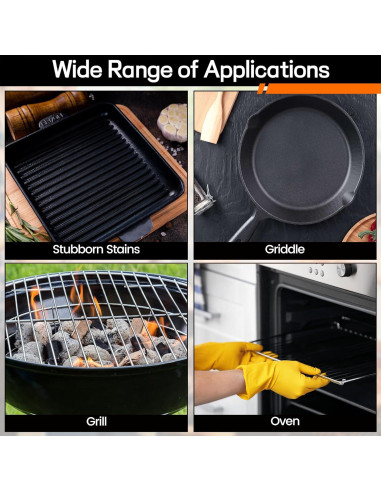 Kit de Limpieza de Parrilla CCTVRTV - 5 Ladrillos y Mango