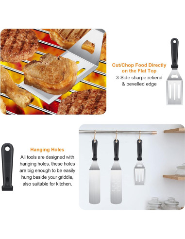 Kit de Accesorios para Plancha 8 Piezas AULTONG - Acero Inoxidable