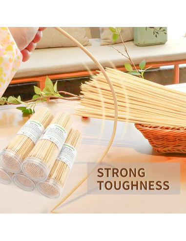 200 Pinchos de Bambú 12" TONGYE para BBQ y Aperitivos
