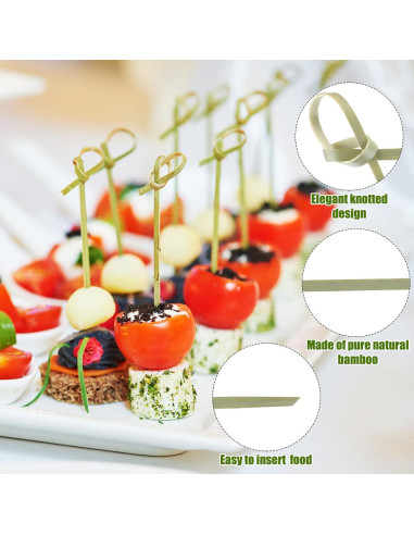 Palillos de Bambú Nuogo 1000 Pcs 10.5 cm para Cócteles