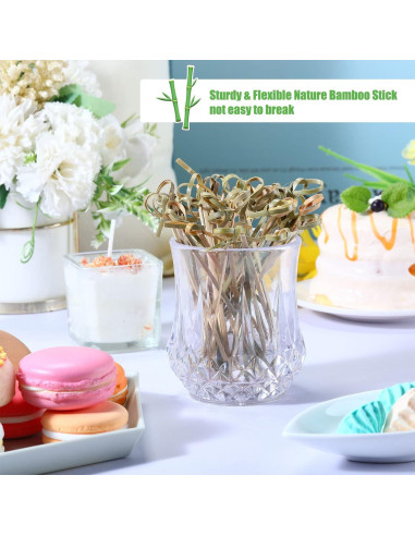 Palillos de Bambú Nuogo 1000 Pcs 10.5 cm para Cócteles