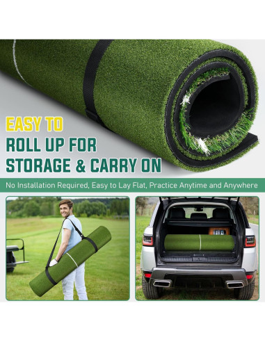 Alfombra de Golf WOVUO 5x4 ft con Tees y Accesorios