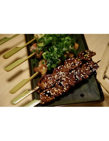 Pinchos de Bambú Ecológicos Gmark 20.32 cm 100 pcs para BBQ