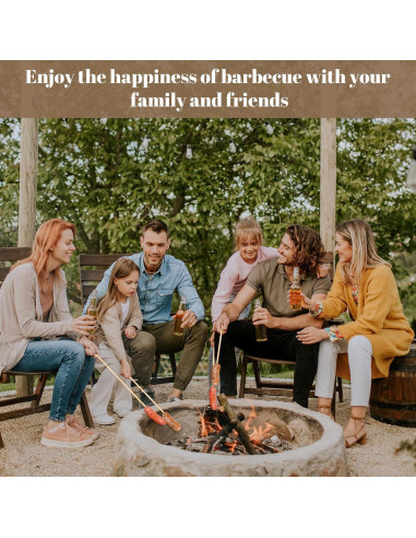 150 Palitos de Bambú para Asar Malvaviscos WSICSE 76 cm