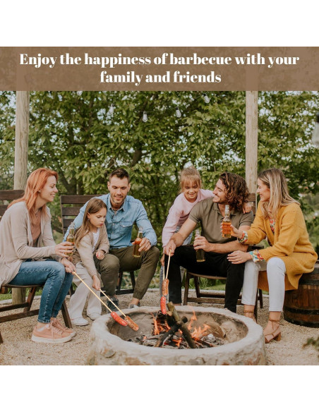 150 Palitos de Bambú para Asar Malvaviscos WSICSE 76 cm