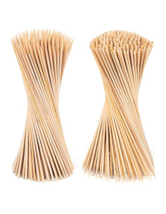 400 Pinchos de Madera de Bambú 30 cm Newflager Ecológicos