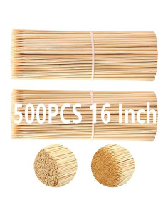 Acrux7 Palitos de Bambú Natural 40 cm 500 Pcs para Asar