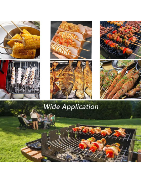 Acrux7 Palitos de Bambú Natural 40 cm 500 Pcs para Asar