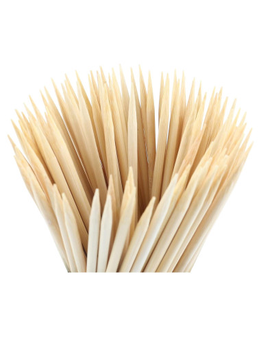 Pinchos de Bambú Natural DESIOLE 25.4cm 100Pcs para BBQ y Aperitivos
