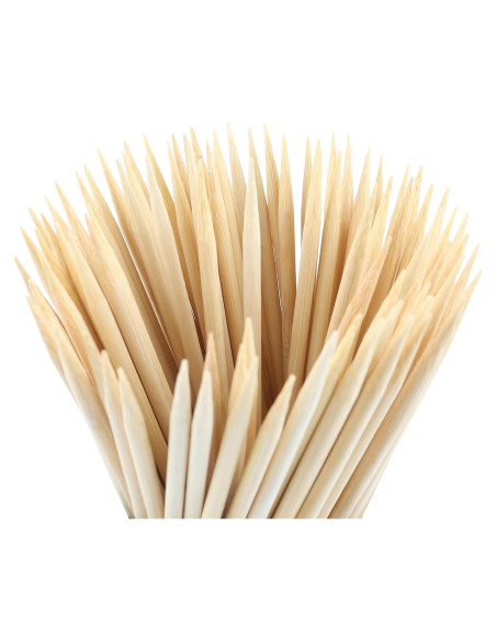 Pinchos de Bambú Natural DESIOLE 25.4cm 100Pcs para BBQ y Aperitivos