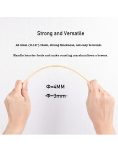 Pinchos de Bambú Natural DESIOLE 25.4cm 100Pcs para BBQ y Aperitivos 2