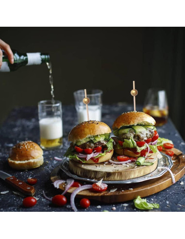 200 Palillos de Cóctel SEANSDA de Bambú 11.9 cm Dorados