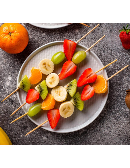 200 Pinchos de Bambú 30.48 cm NadaKin para Aperitivos y Parrilla