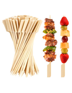 300 Pinchos de Bambú 12 cm para Aperitivos y BBQ iRFKCIOW