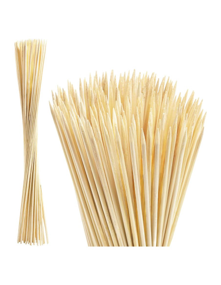200 Palitos de Asar Malvaviscos de Bambú 76 cm Ecológicos