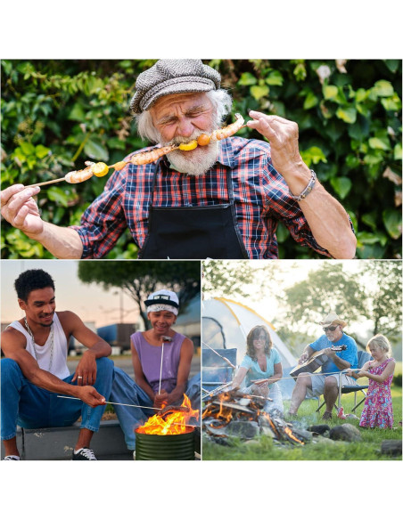 200 Palitos de Asar Malvaviscos de Bambú 76 cm Ecológicos