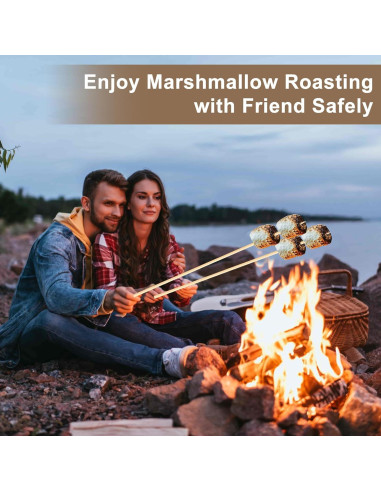 150 Palos de Bambú para Asar Malvaviscos 76.2 cm WINDESK