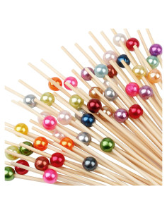 Palillos de Cóctel de Bambú Ecológicos - 100 Unidades