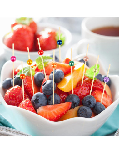 Palillos de Cóctel de Bambú Ecológicos - 100 Unidades