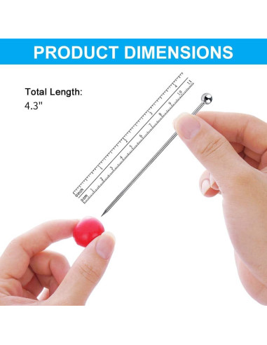 15 Palillos de Cóctel Reutilizables FATLODA Acero Inoxidable 10.9 cm