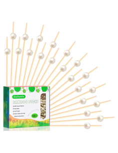 120 Palillos de Cóctel de Bambú Crafterlife 11.9 cm Blancos