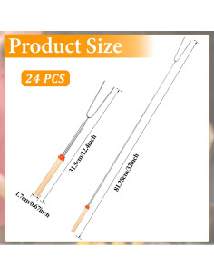 24 Palos para Asar Malvaviscos SynHHergyx 31-81 cm Extensibles 2