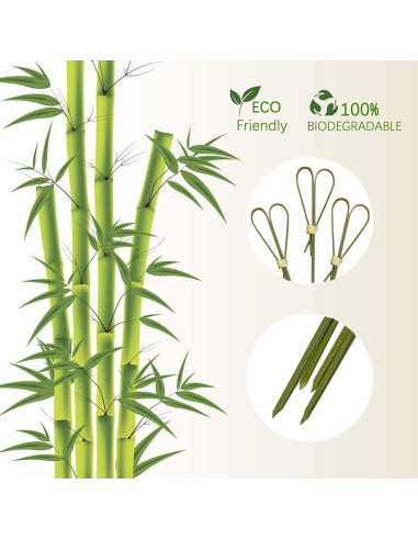 100 Palillos de Cóctel de Bambú Corazón HXYCNNA 12 cm Cian