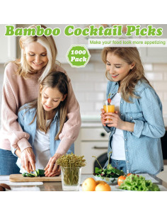 1000 Palillos de Bambú para Cócteles 11.94 cm Potchen 2