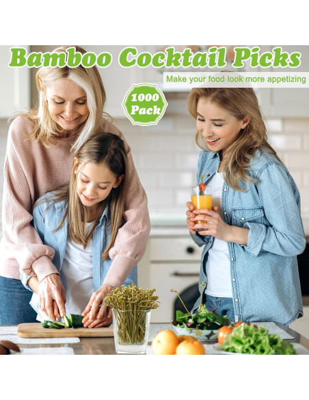 1000 Palillos de Bambú para Cócteles 11.94 cm Potchen