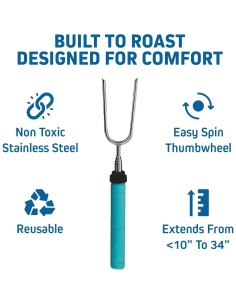 Palitos de Asar Malvaviscos Jolly Green 5 Piezas Telescópicos 2