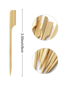 Palillos de Bambú AZUL TOP 300 Pcs 8.9 cm Resistentes 2