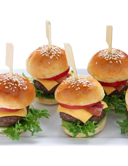 Palillos de Bambú AZUL TOP 300 Pcs 8.9 cm Resistentes