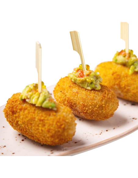 Palillos de Bambú AZUL TOP 300 Pcs 8.9 cm Resistentes