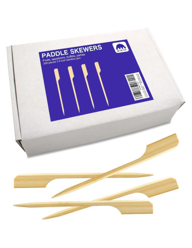 Palillos de Bambú AZUL TOP 300 Pcs 8.9 cm Resistentes