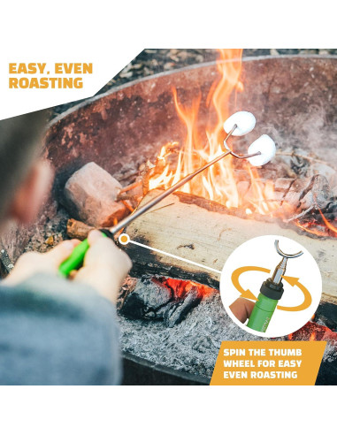 Palos para Asar Malvaviscos MalloMe 86 cm - Juego de 4