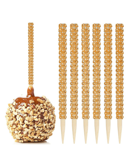 32 Palitos de Caramelo Brillantes MGWOTH de Bambú Naranja