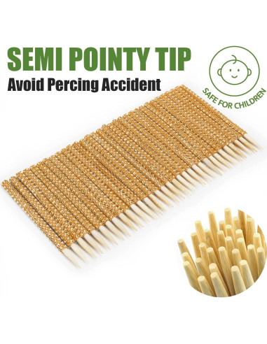 32 Palitos de Caramelo Brillantes MGWOTH de Bambú Naranja