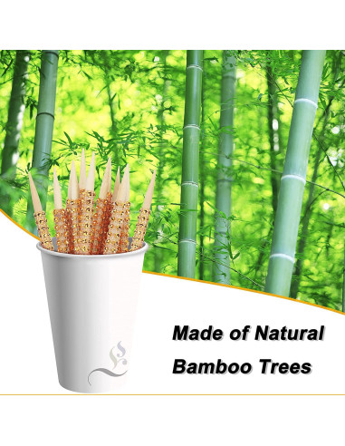 32 Palitos de Caramelo Brillantes MGWOTH de Bambú Naranja