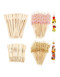 1000 Palillos de Cóctel Mwellewm 11.94 cm Rosa y Dorado