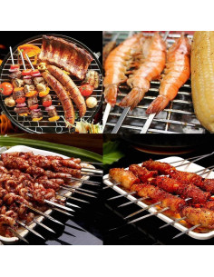 Set de 12 Pinchos de Kabob MUZHI Acero Inoxidable 35.56 cm 2