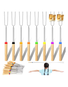 Palos para Asar Malvaviscos Minatee 100 Pcs 71 cm Acero Inox