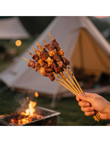 1200 Palitos de Bambú Natural 30 cm para BBQ y Aperitivos