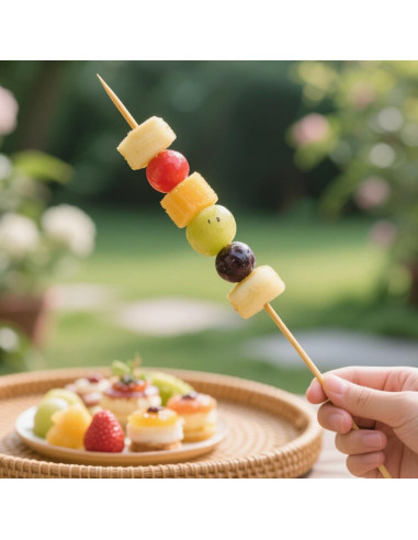 1200 Palitos de Bambú Natural 30 cm para BBQ y Aperitivos