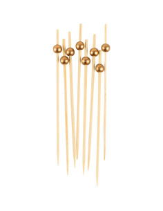Palillos de Bambú Dorado Ecológicos 15.24 cm - Paquete de 100 2