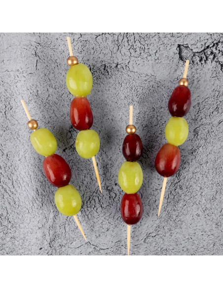 Palillos de Bambú Dorado Ecológicos 15.24 cm - Paquete de 100